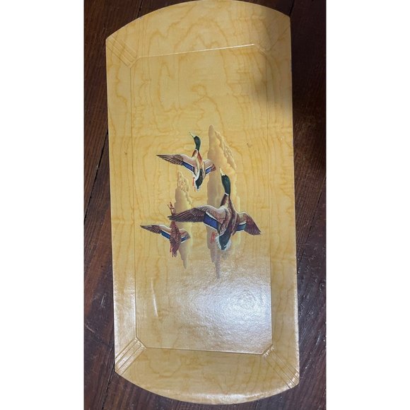 Vintage Haskelite Trays, Mallard Duck, set of six serving trays, vintage lithogr - Picture 5 of 9